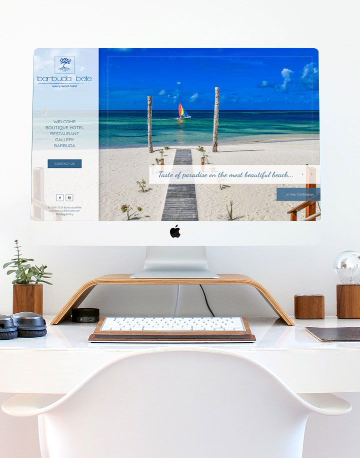 site internet Barbuda Belle Hotel par IDIM, annecy / st. martin